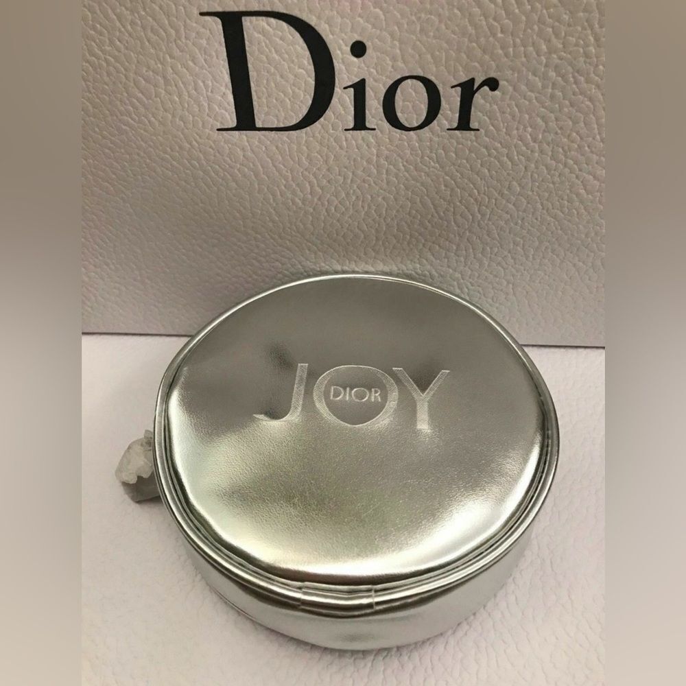 DIOR JOY SILVER COSMETIC POUCH · EXCLUSIVE EDITION · NEW